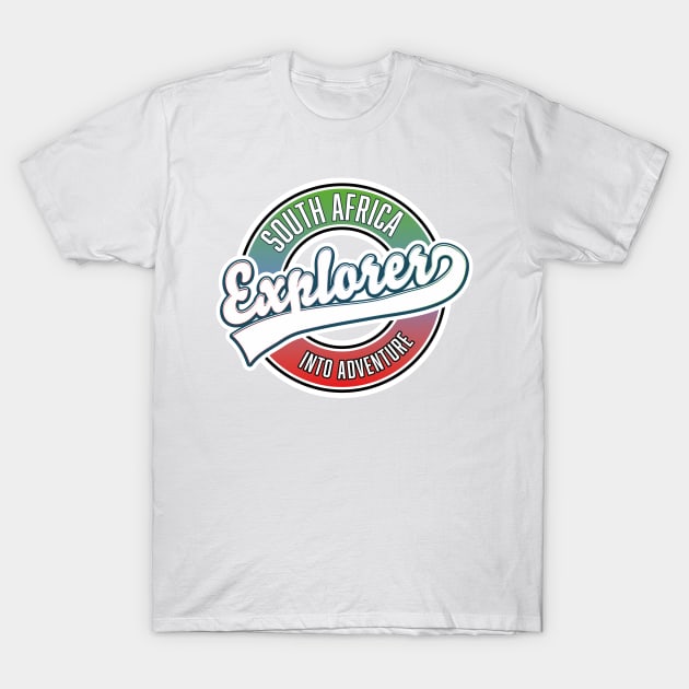 South Africa explorer into adventure retro logo T-Shirt by nickemporium1